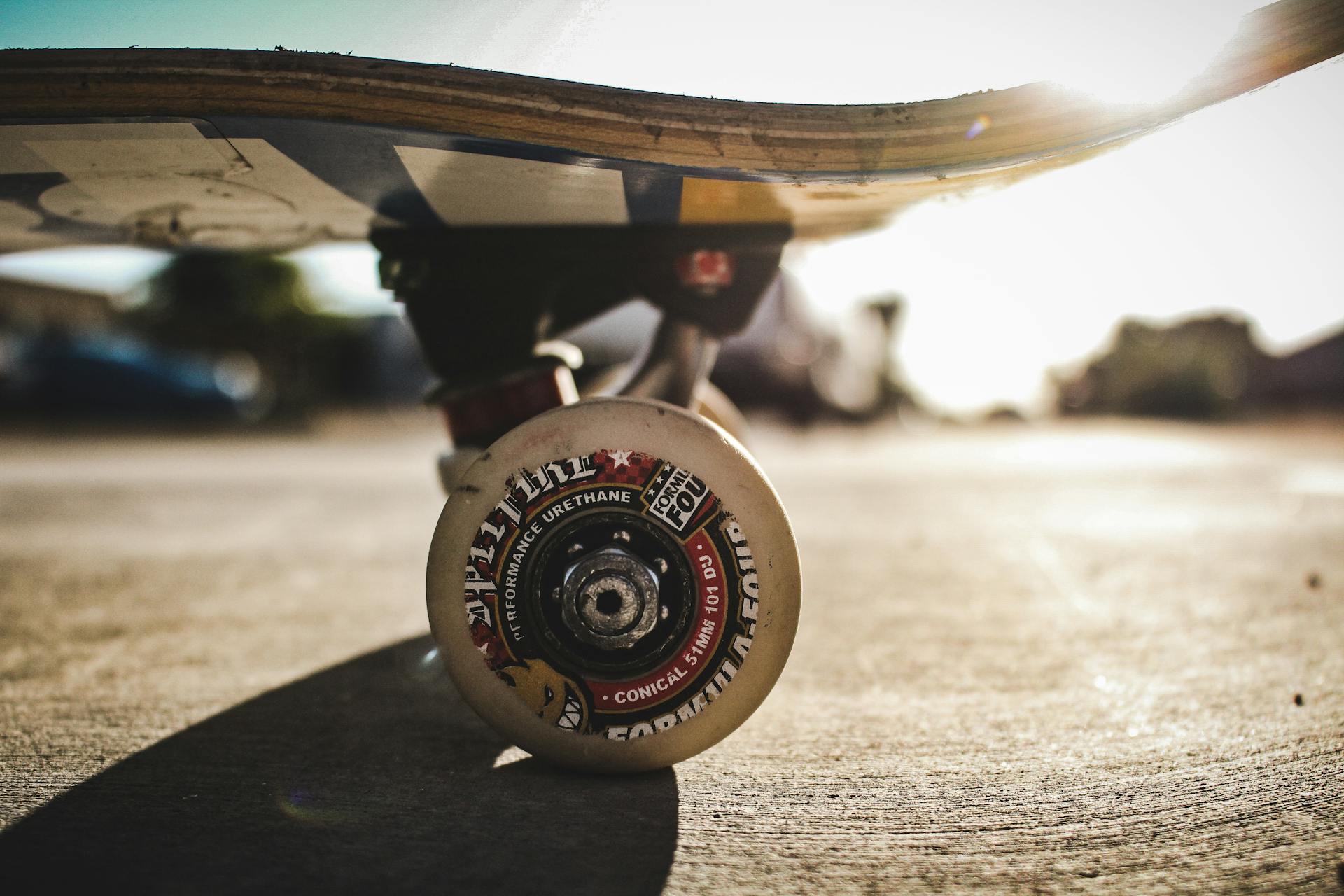 Selective Focus Photography of a Skateboard Wheel